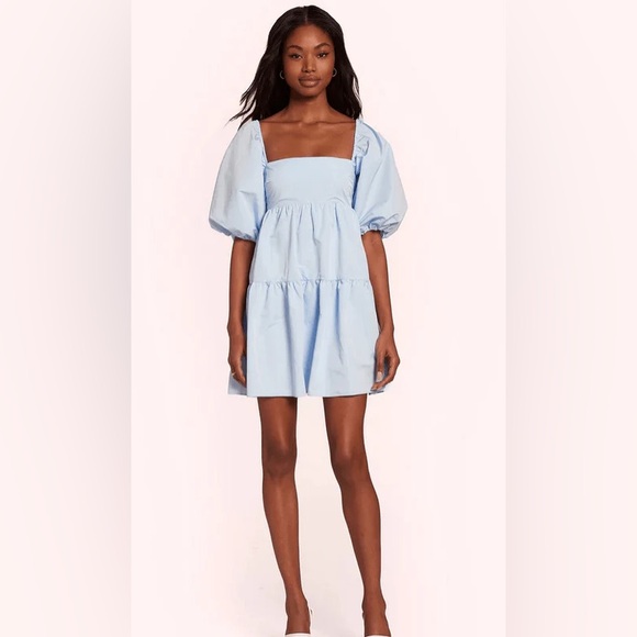 NWT Amanda Uprichard Theodora Dress - Powder Blue - Size Small (REVOLVE) - Picture 2 of 3